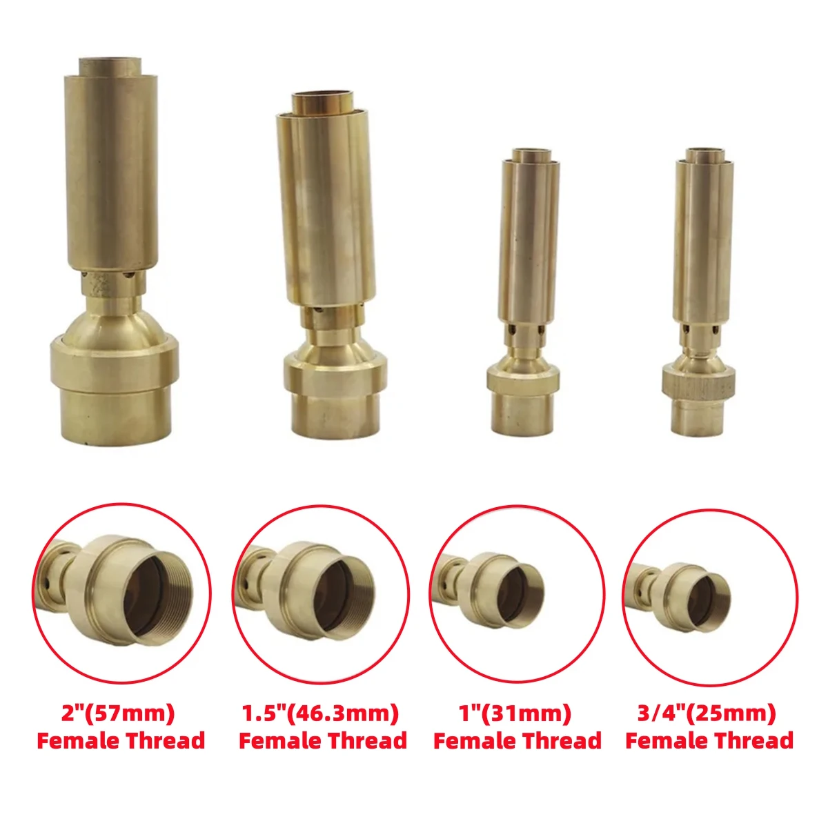 1Pc Air-Blended Bubbling Column Type Fountain Nozzle 3/4