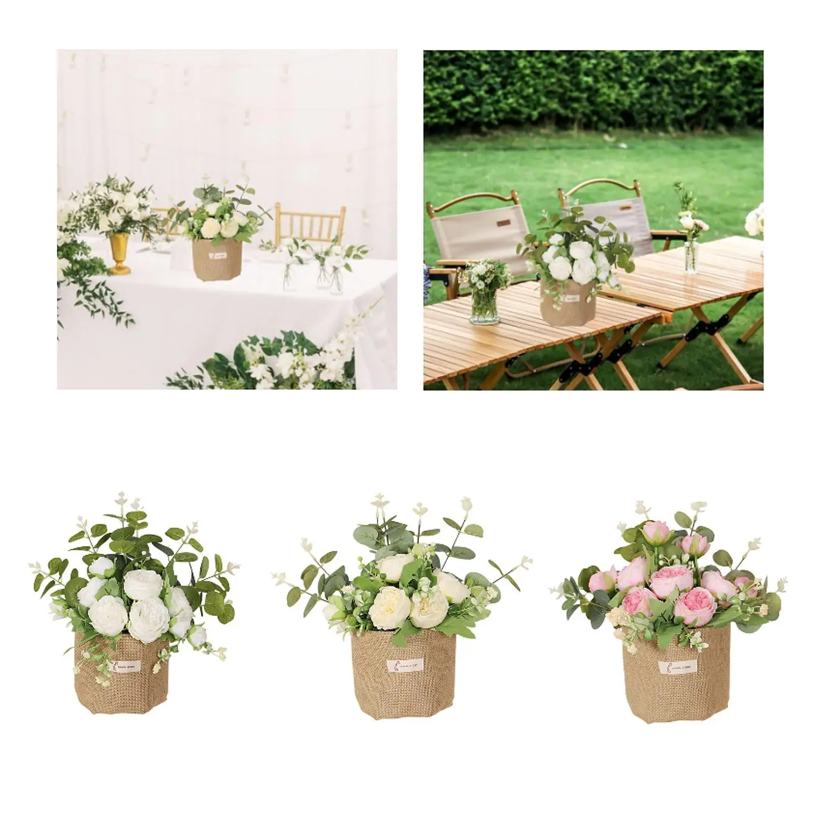 Artificial Hanging Flower False Plants Fake Flowers for Patio Bookshelf Deck