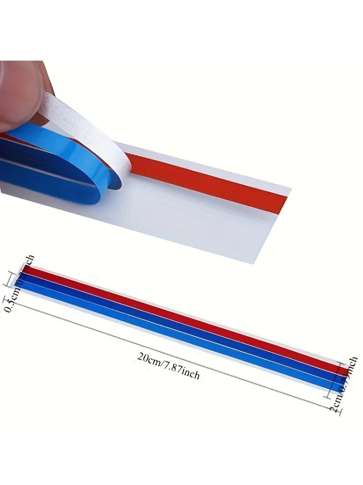 AliExpress NONE 1PC Blue-Red-White Striped Waterproof Decals (20cm/7.87inch) for Car Vehicle Grille Body Styling Decor