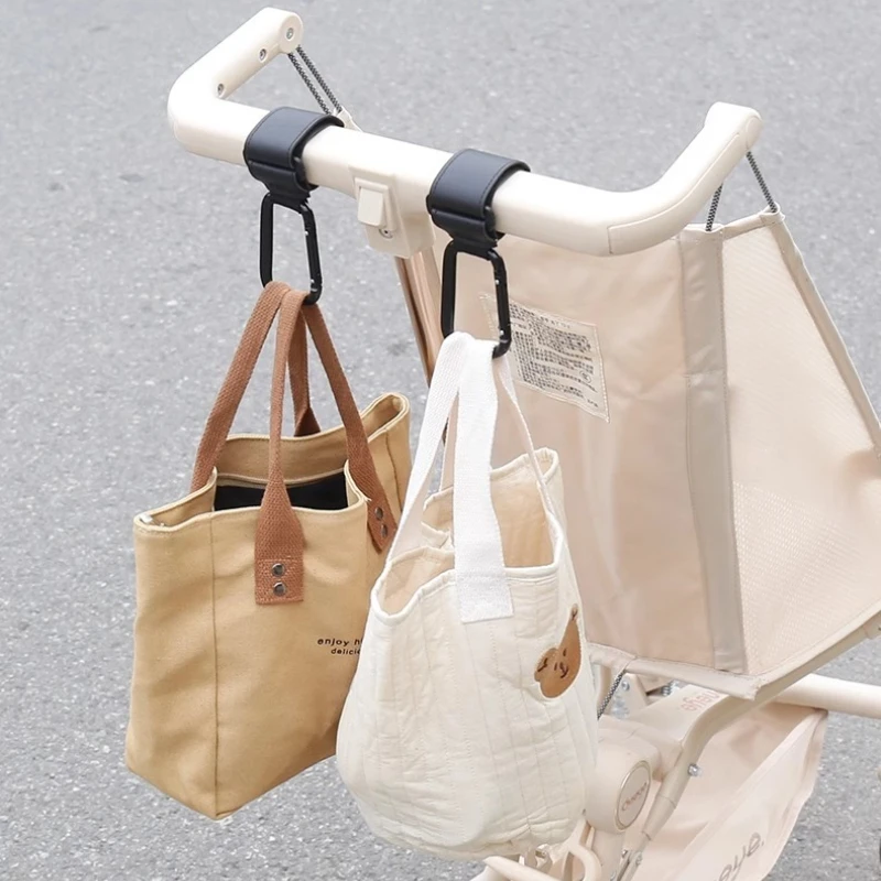 

Baby Stroller Hooks Multifunctional Leather Velcro Design Universal For Bike Electric Bike Baby Stroller Bag Hanging