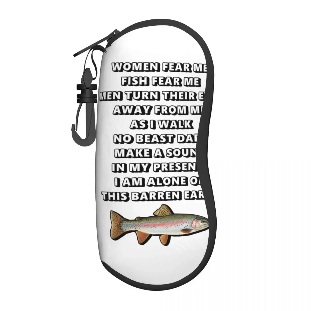 Women Fear Me Fish   Glasses Case Convenient Accessories Eyeglasses Protector Print Eye Contacts 