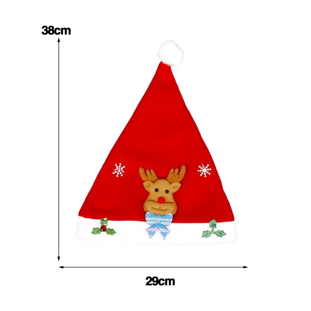 Festive Christmas Hat with Holiday Ornament Cartoon Xmas Hat Gift