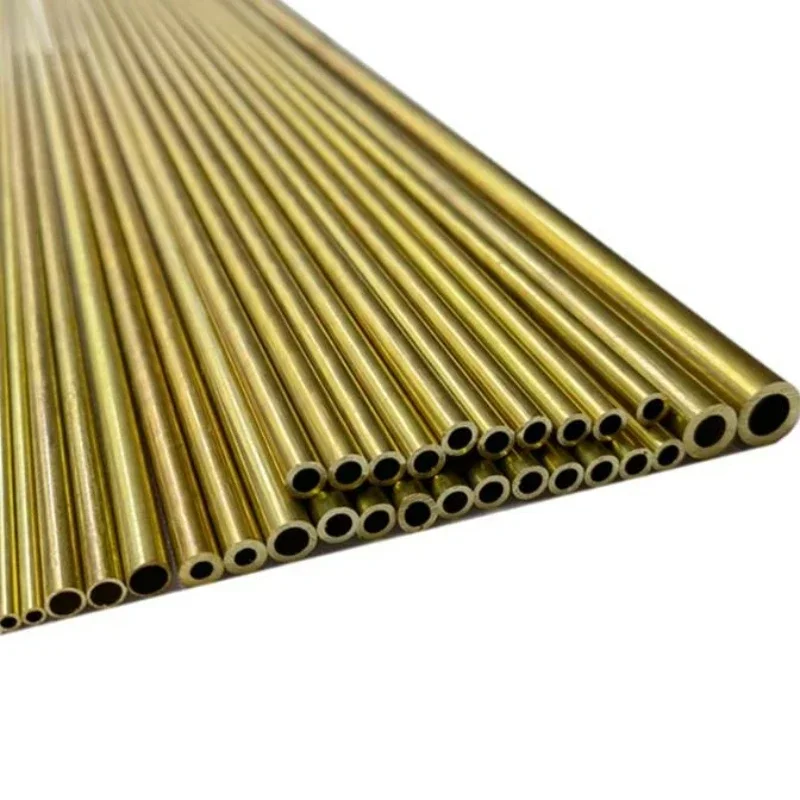H62 Brass Capillary Tube Length 500mm OD 6-8.5mm Wall 0.2-2mm For Refrigeration Instrument DIY