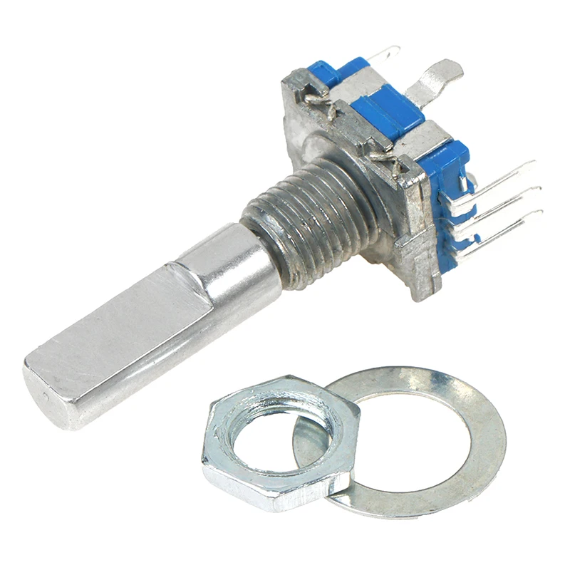 1 pz Ec11 Encoder rotativo interruttore 15/20mm Plum Blossom maniglia mezzo albero 20 Bit impulso potenziometro di segnale digitale