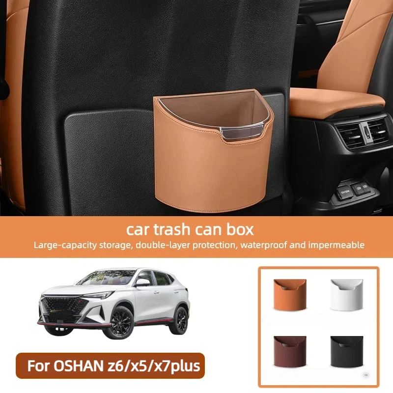 

Для OSHAN z6/x5/x7plus 2024 2025: Автомобильный мусорный бак/ящик для хранения на спинку сиденья, двухслойный подвесной контейнер для мусора, аксессуары для автомобиля