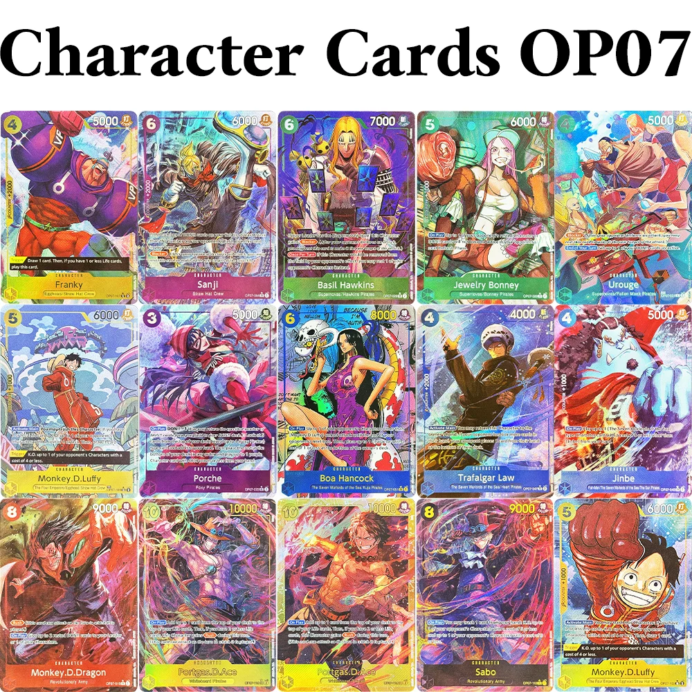 Tarjetas de Juego de Anime DIY de Personajes de One Piece 500 Years in the Future (OP07): Boa Hancock, Monkey.D.Luffy, Urouge, Portgas.D.Ace