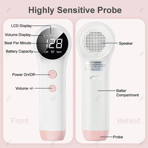 الموجات فوق الصوتية دوبلر المحمولة للنساء الحوامل ، جهاز مراقبة الحمل الإلكتروني ، سماعة الطبيب الجنينية ، للطفل الأكثر مبيعا 8 الموجات فوق الصوتية المحمولة للنساء الحوامل - No5