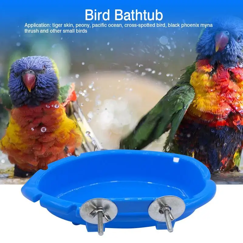 Bird Baths Tub Bowl Basin Parrot Cage Hanging Bathing Box Parrot Bath Supplies Bath Room Feeder Drop Shipping Wholesale