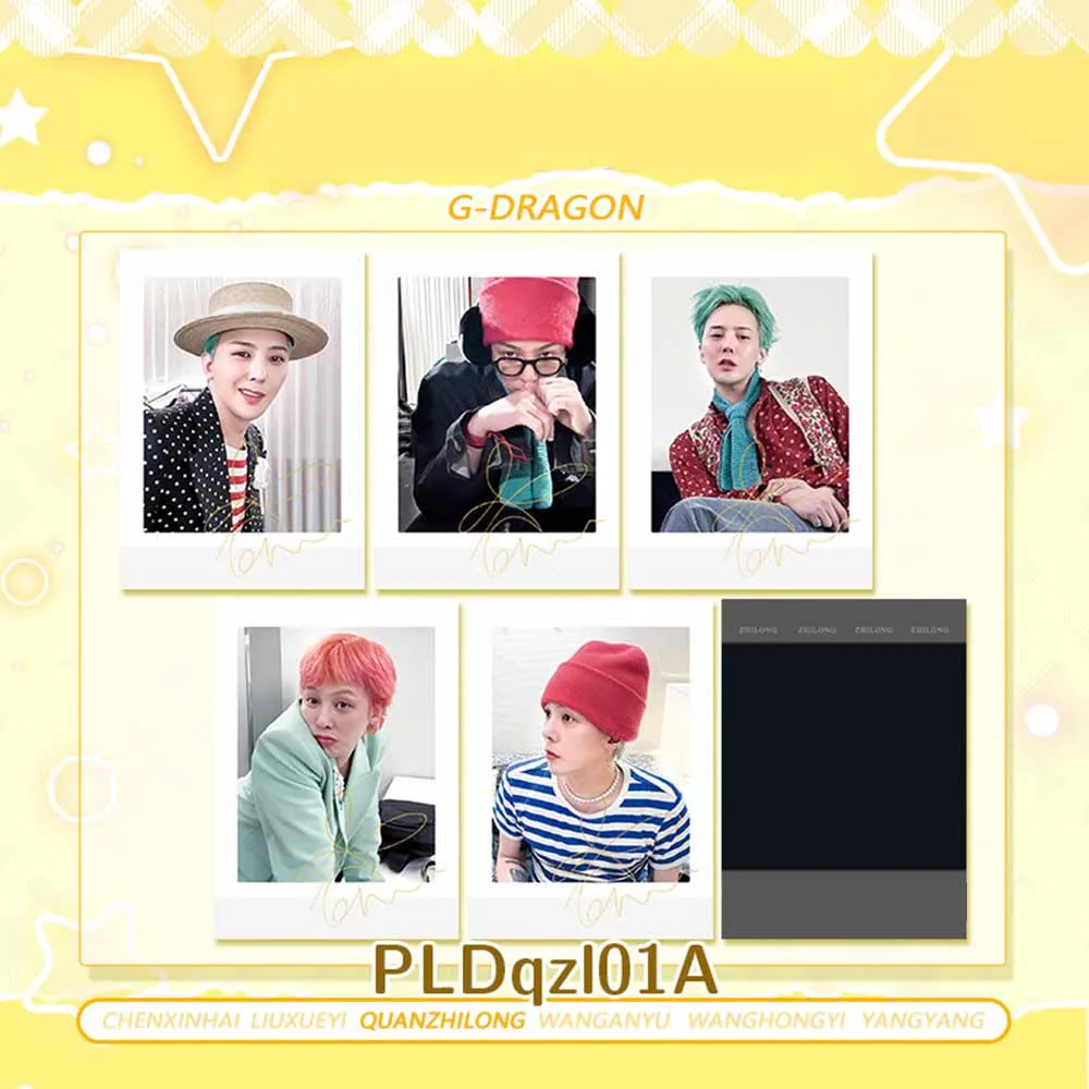 Kpop Idols G-Dragon YuQi фотокарта в корейском стиле ЛОМО-карта с двухсторонней печатью однодюймовая карта с покрытием для фанатов коллекции подарок Kpop Idols G-Dragon YuQi фотокарта в корейском стиле ЛОМО-карта с двухсторонней печатью однодюймовая карта с покрытием для фанатов коллекции подарок