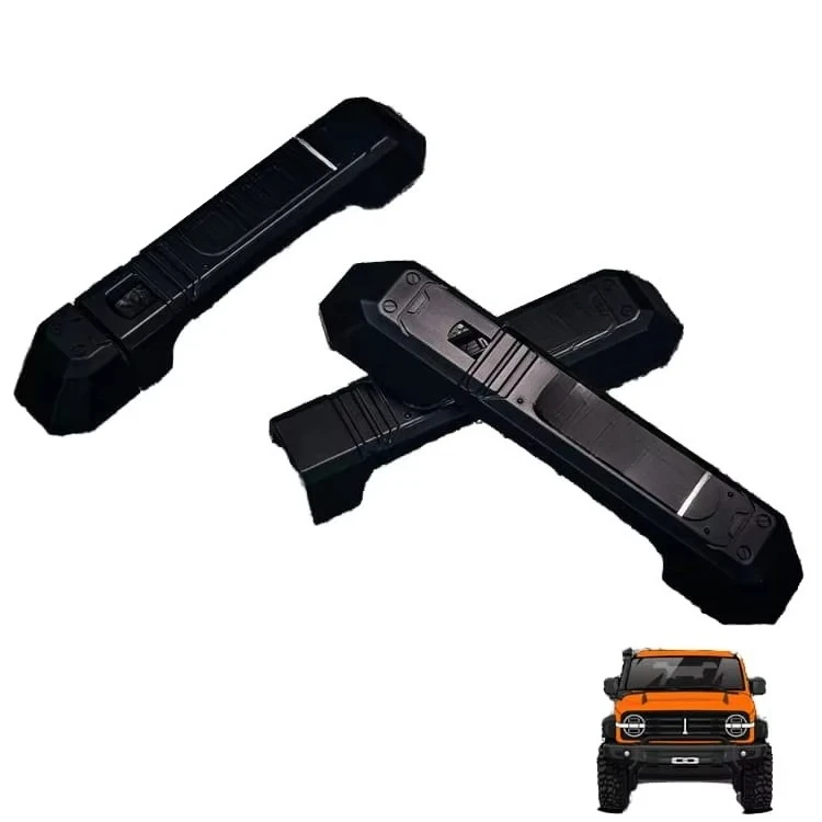 Armored Black Door Handle with Lock  Al-Mg Alloy Car Body Kits