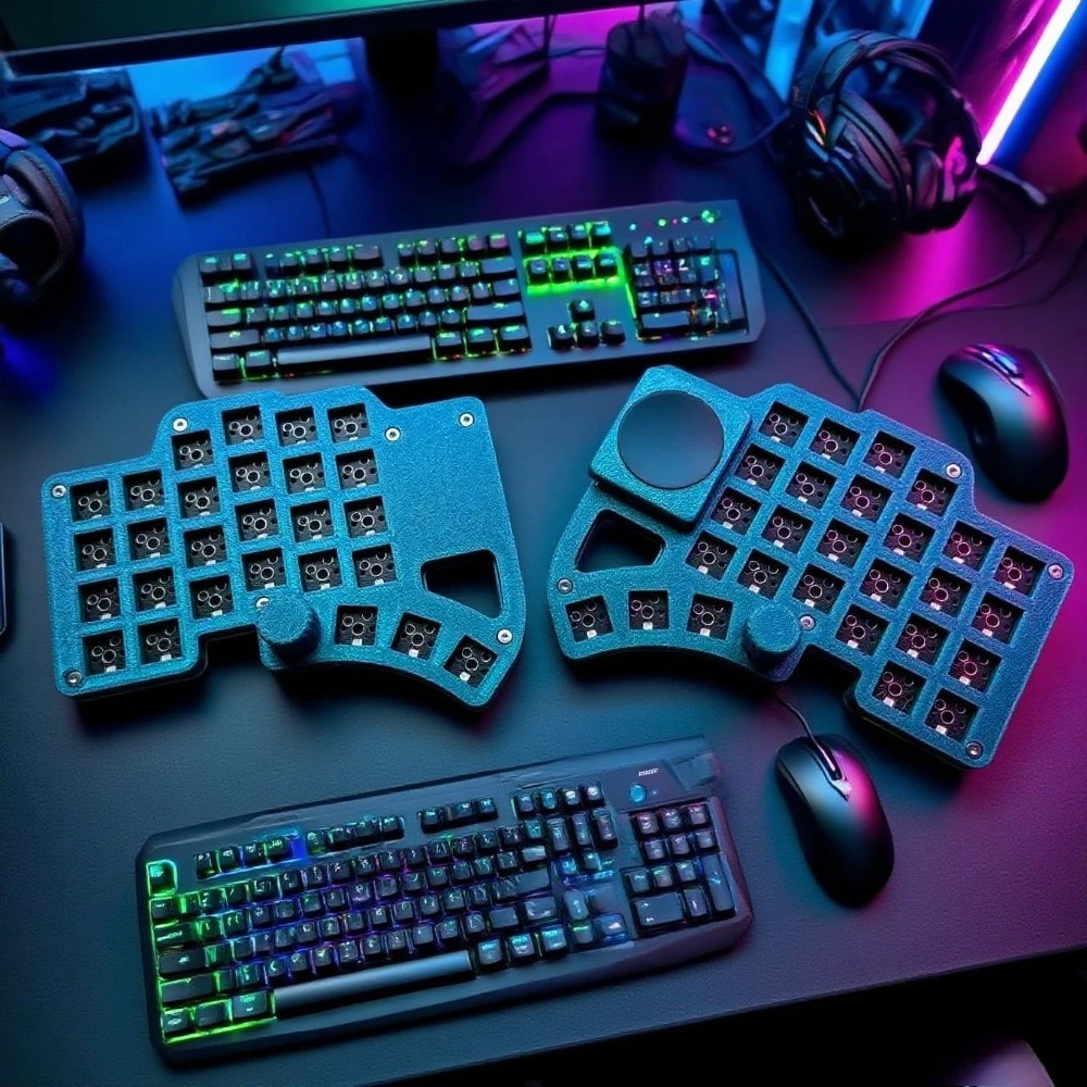 Dilemma Max سبليت مجموعة لوحة المفاتيح Choc/MX مخصص السلكية أحادية الوضع Hotswap مقبض لوحة المفاتيح لوحة اللمس قارورة Teclado ألعاب الملحقات