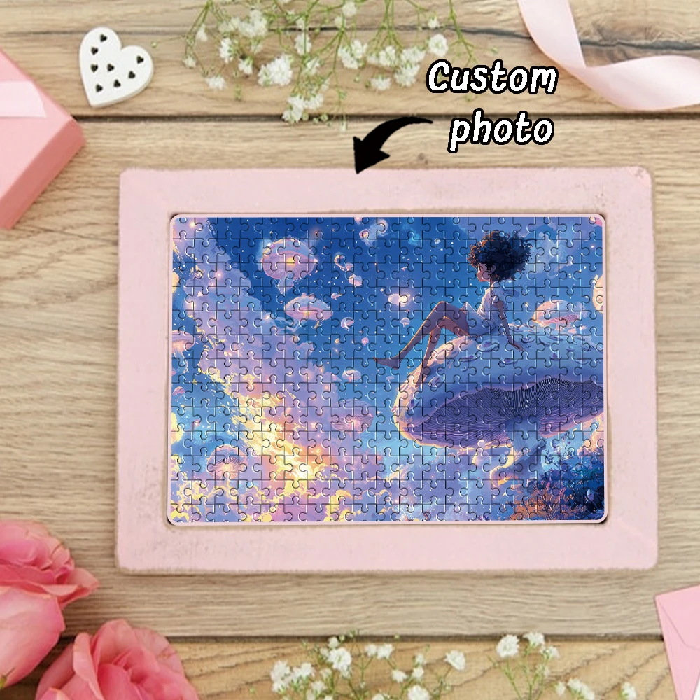 35/150/300/500/1000pcs nice plane Custom Photo Personalized Picture Jigsaw puzzle Custom Puzzles in Photos Family Gift