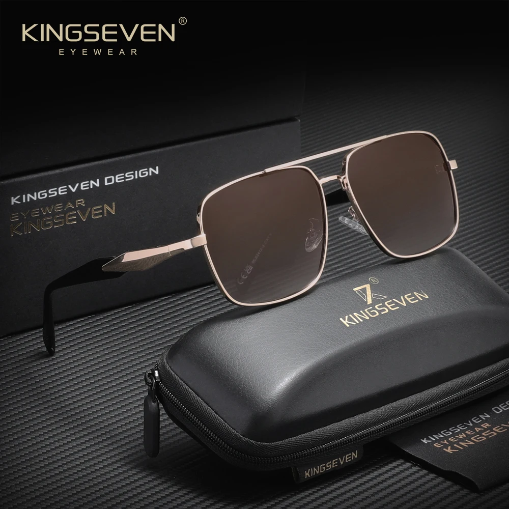 

KINGSEVEN деловые солнцезащитные очки UV400 для мужчин и женщин для вождения, путешествий, уличные поляризационные защитные очки, модные классические очки