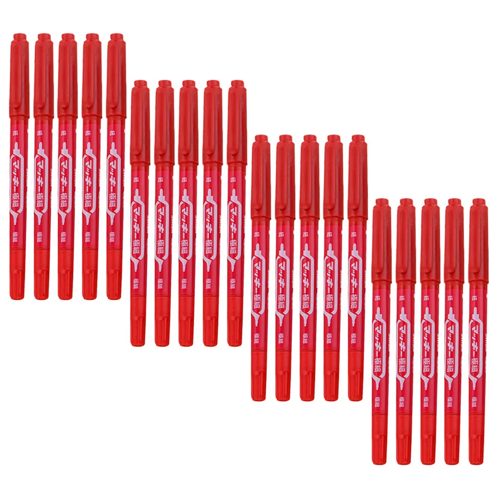 

20Pcs Double-Tip Paint Markers Oil-Base Oily Ink Pens Fast-Drying Non-Transfer Smooth Line for Artists Adults Teens DIY Projects