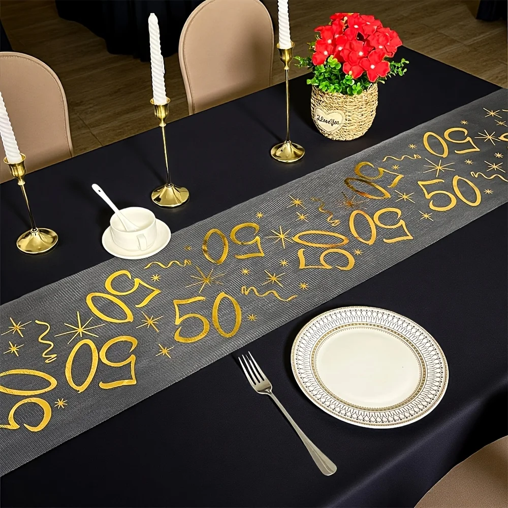 1PC Gilded Number Table covers, Suitable for Birthday Parties, Anniversaries, Holidays, Weddings, Dinners