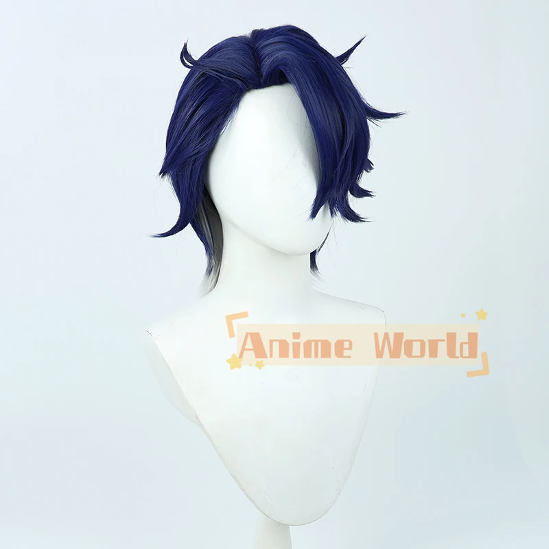 Game Honkai Star Rail Sampo Koski Cosplay Wig Short Blue White Gradient Anime Wig Heat Resistant Synthetic Wigs +Wig Cap