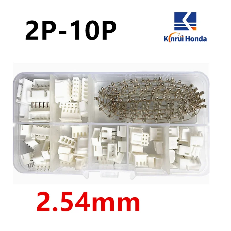 230pcs 1270pcs XH2.54mm spacing 2p3p4p5p male/female pin TJC3 circuit board wiring terminal connector kit male and female