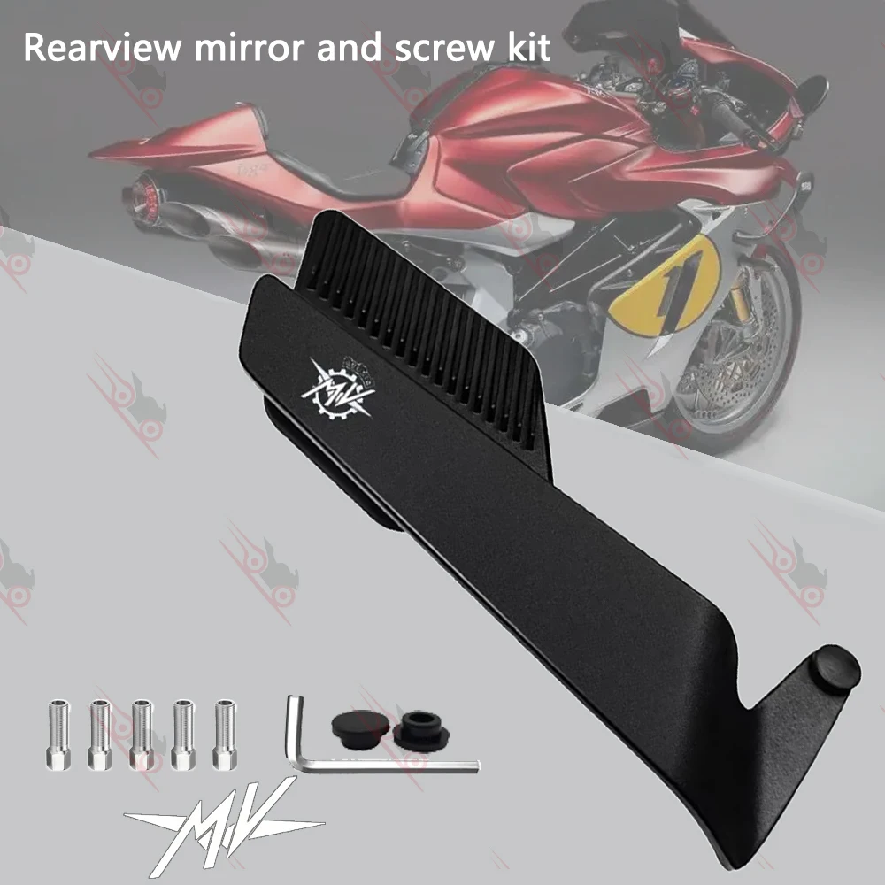 Espejo retrovisor de ala de viento fija para motocicleta, gran angular, certificado de pista, para MV Agusta F3 675 Brutale 800 1000 Turismo Veloce RC