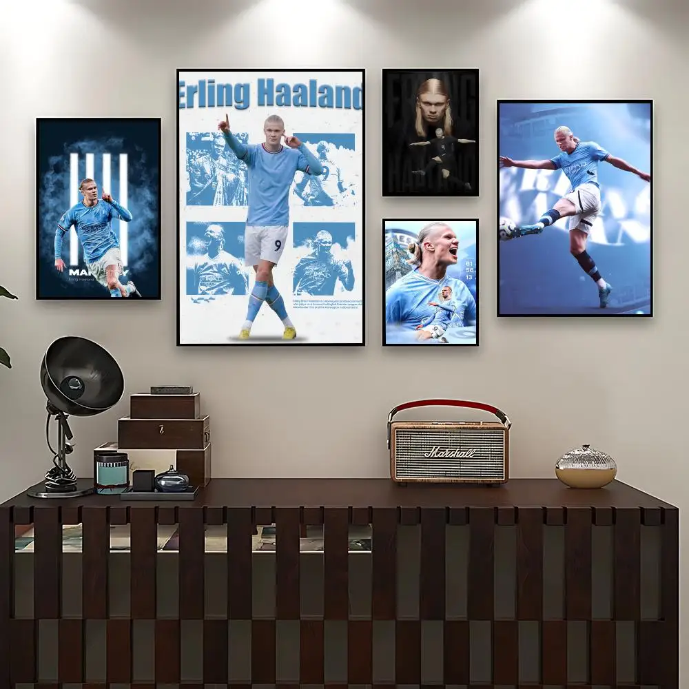 sport E-Erling Haaland Poster Modern Minimalism Aesthetic Art Prints Bedroom Kitchen Home Decor Art Poster Gifts