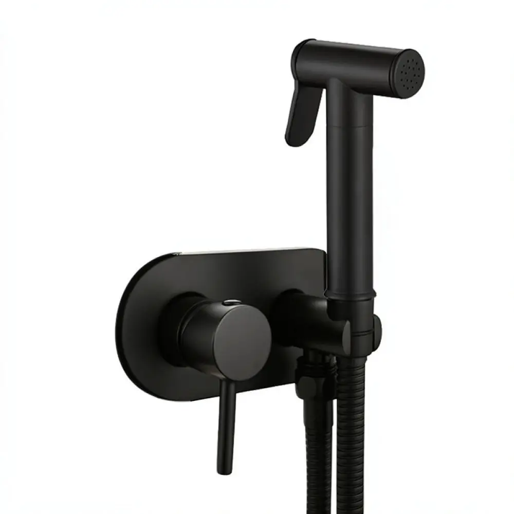 Concealed Brass Bidet Faucet Wall Mixer Toilet Cleaning Applicator Personal Hygiene Sprayer Bathroom Plumbing Fixture