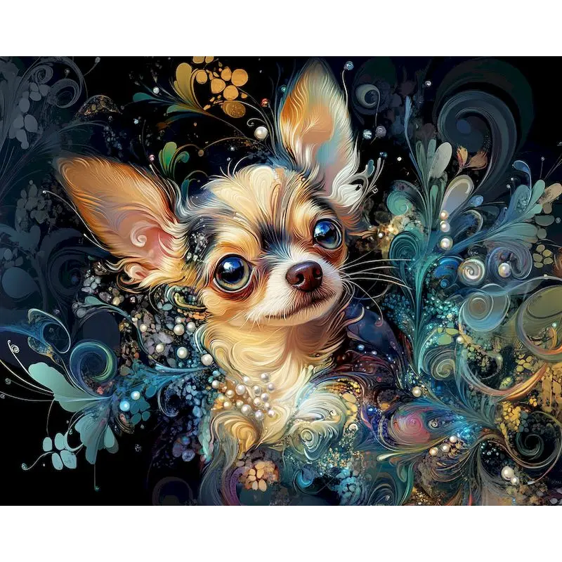 

GATYZTORY Acrylic Painting By Numbers Kits For Starter Kit Dog Pattern Art Painting For Unique Gift