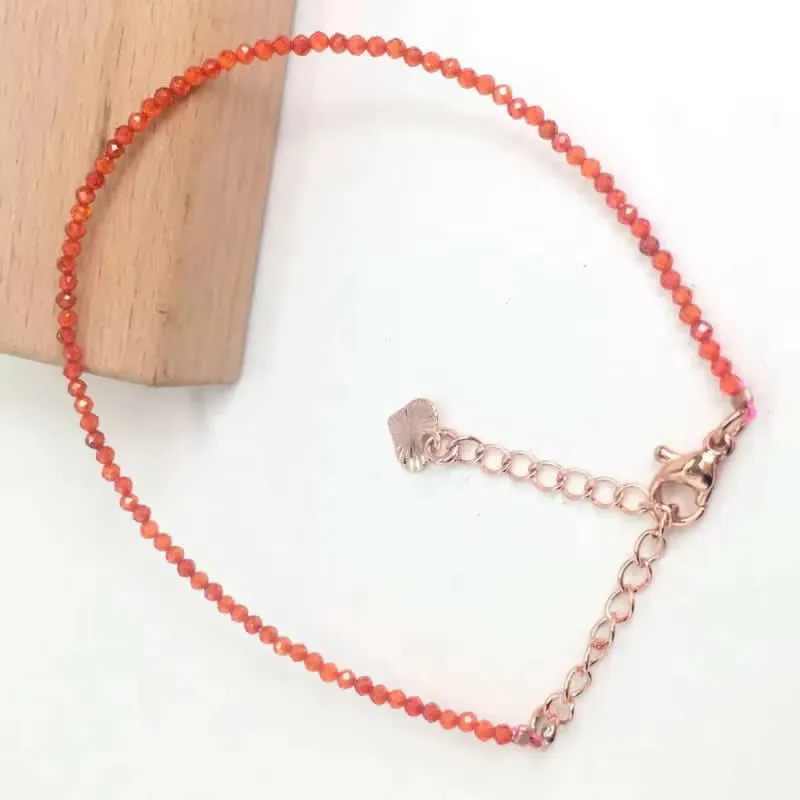 Natural Stone Beads Necklace & Bangle Bracelet Set, Luxury