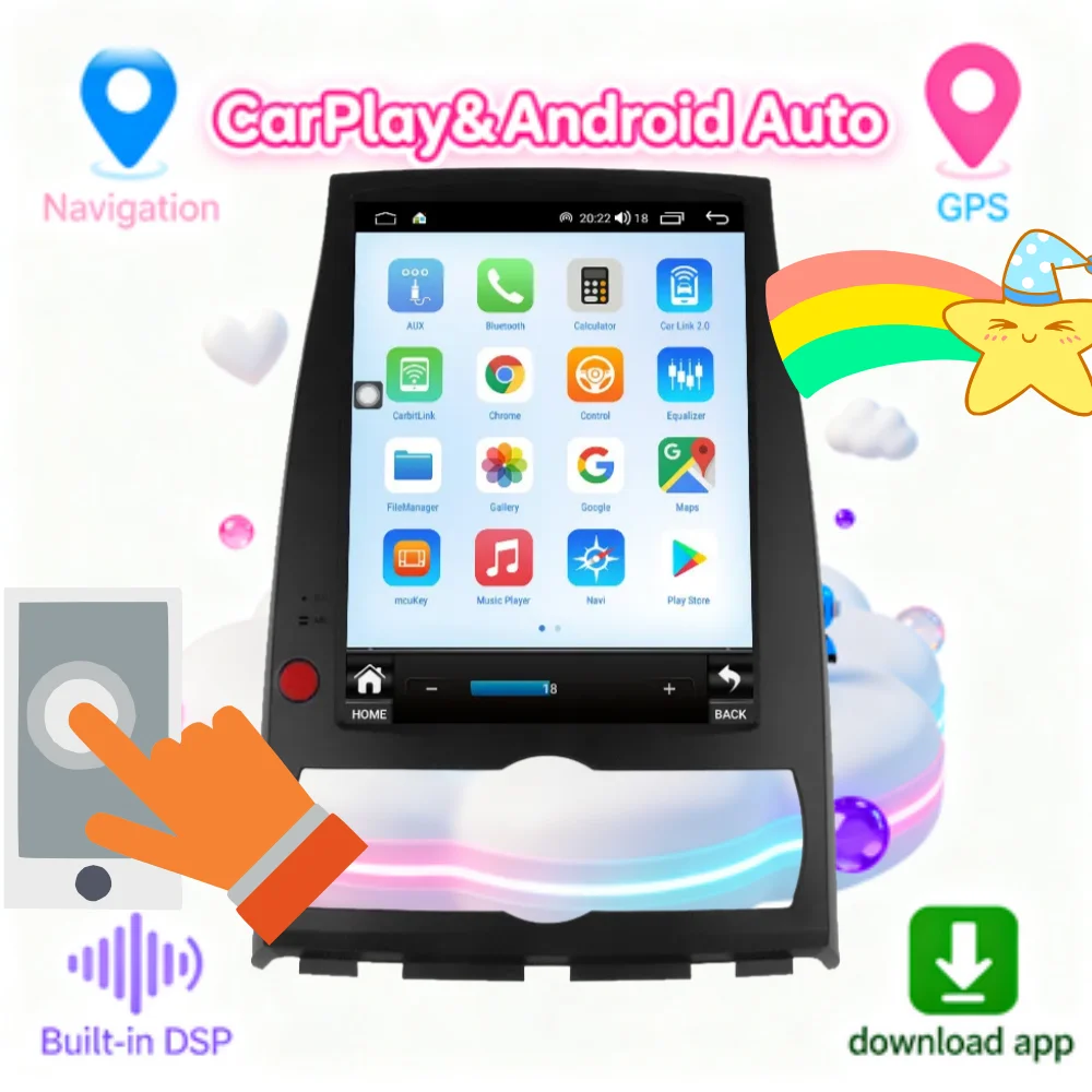 Head Unit For Hyundai Rohens Genesis Coupe 2009-2012 Wireless Carplay Android Auto Multimedia Video Player Car GPS Navi Radio