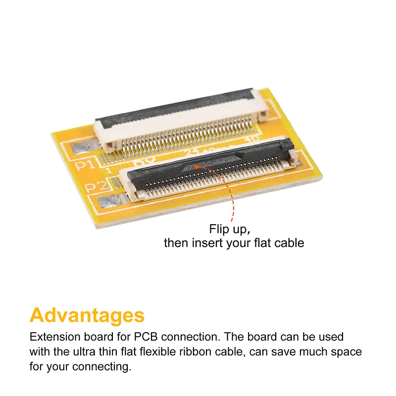 FFC FPC 0.5MM Flexible Flat Cable Lengthen Extension Board Single Side PCB Connector 6/8/10/12/16/20/22/24/26/30/34/40 Pins