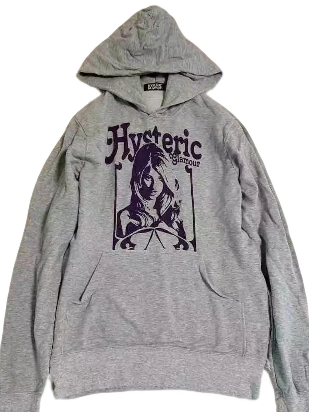 

Толстовка Hysteric Glamour Visual Kei в стиле ретро с портретным принтом, удлиненная, теплая, из утолщенного хлопка