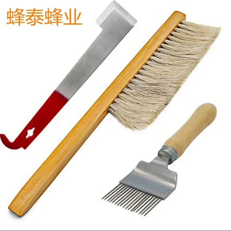 Aluminum Needle Honey Cutting Scraper Pig Tail Scraper Pig Mane Bee Sweep Three piece Set