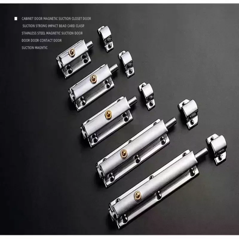 New Stainless Steel Door Lock Self-locking Automatic Spring Door Latch Anti-theft 3Inch Spring Latches Door