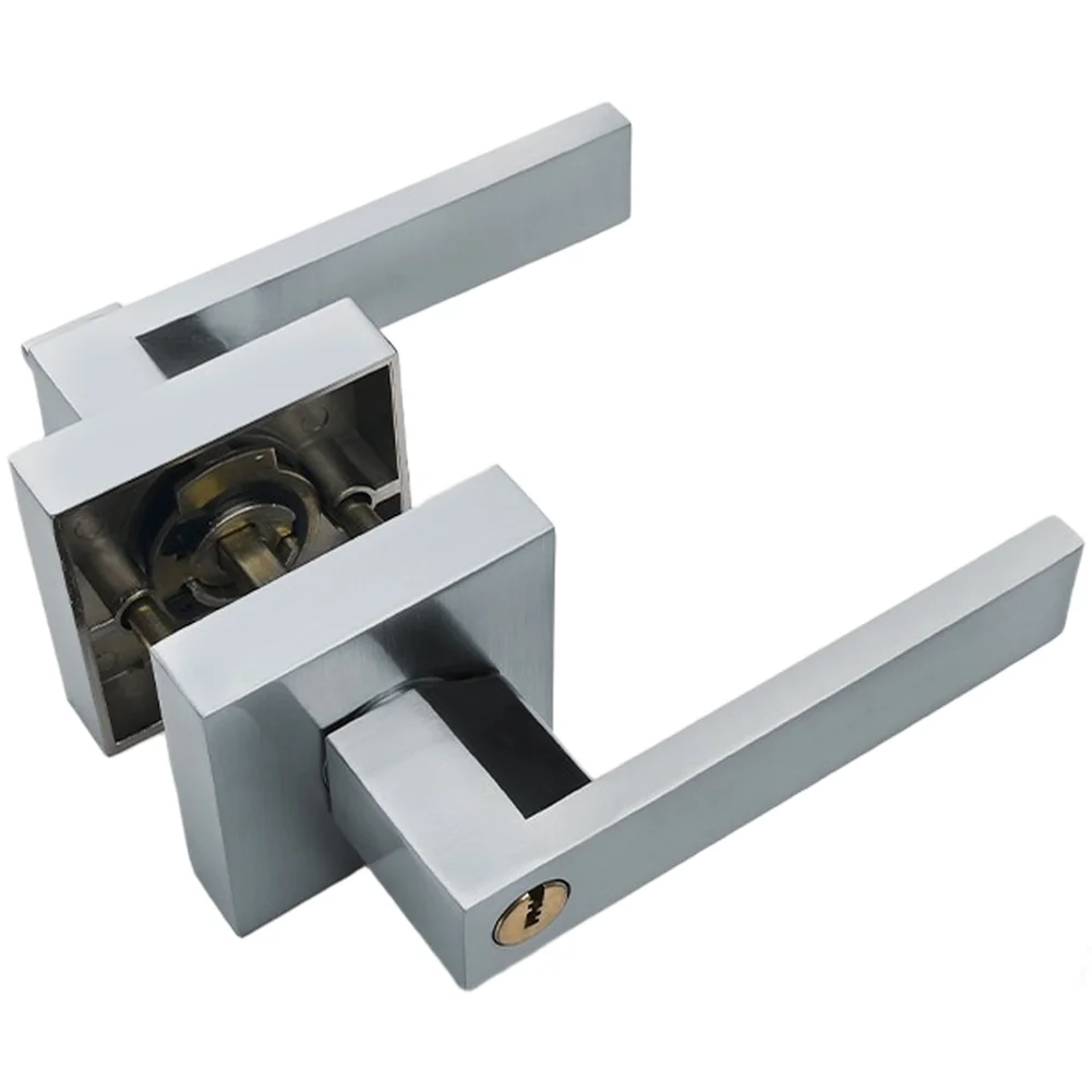 

Modern Aluminum Three Lever Door Handle Lock for Bedroom Bathroom Kitchen with Adjustable Latch 30-50mm Door Thickness