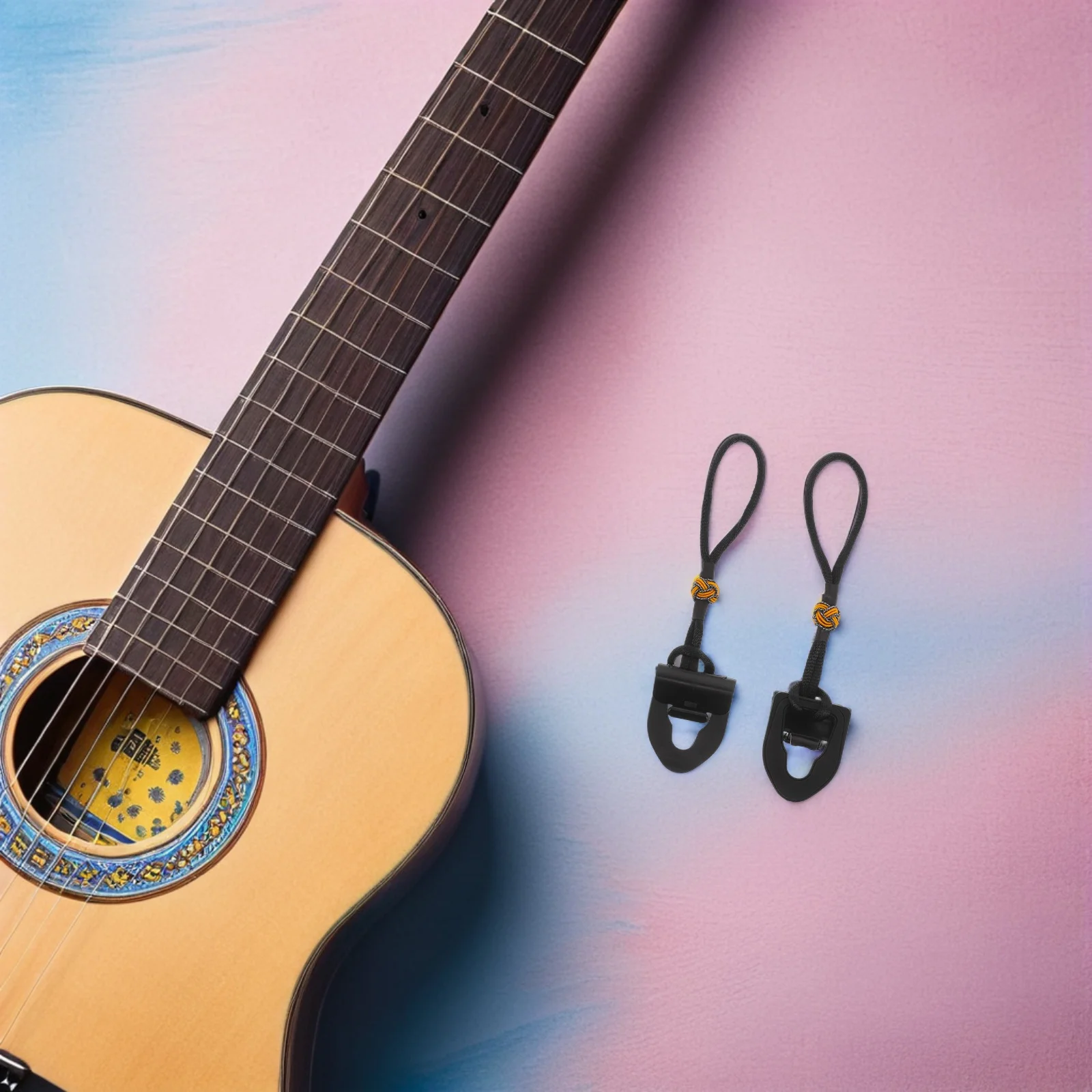 

1 Pair Guitar Strap Buckle Lock Anti-Slip Non-Drill Universal Fit For Electric Bass Acoustic Quick Release Plastic Hardware