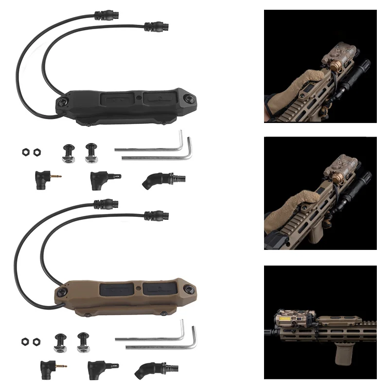 Triple head adapted to 2.5MM interface PEO rail convenient key control PEO or flashlight button function