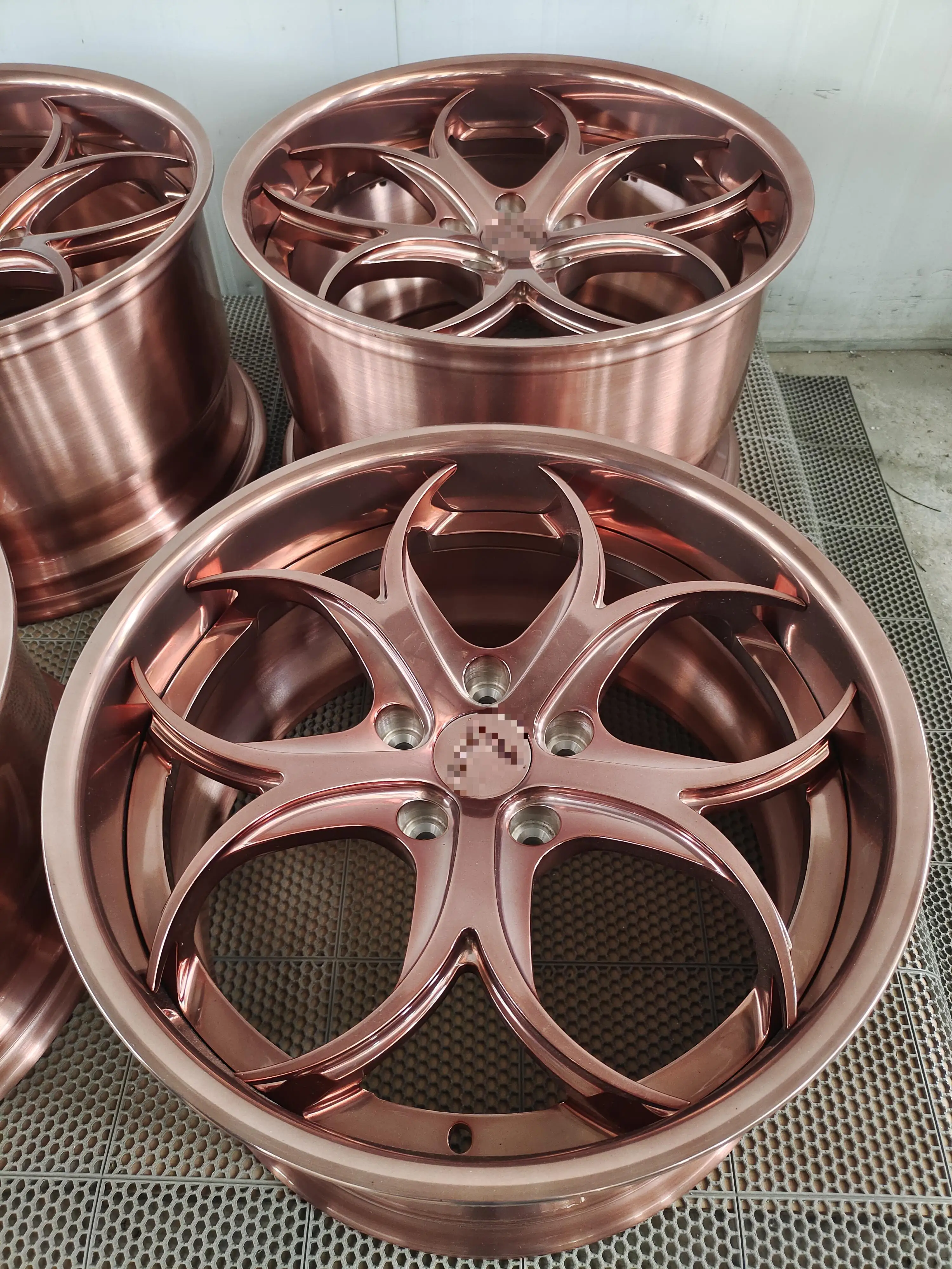 Rose Gold Forged Wheels Deep Concave Deep Lip 2 Piece Forged Alloy Wheels Rims for C6 C7 GT GTR corvette C7