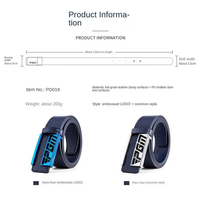 ABJV حزام رجالي موضة ثلاثي الأبعاد شعار منقوش طبقة علوية جلد البقر سبيكة مشبك ملابس غولف حزام للرجال B