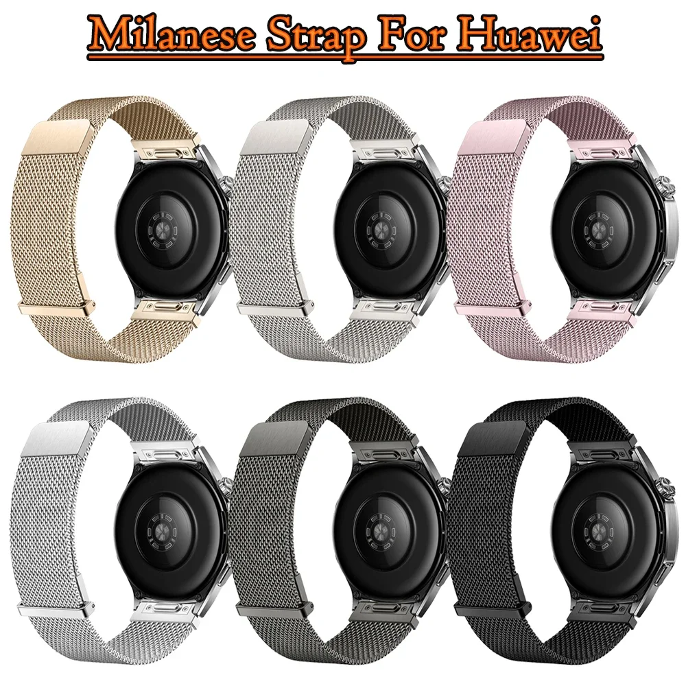 Correa milanesa de 22mm para Huawei Watch 5 GT5 Pro/GT5/4/3/2, pulsera Universal de 46mm para Huawei Watch 5 de 46mm, banda inteligente para hombres y mujeres