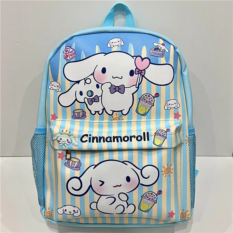 Soft PU Mymelody Backpack Kids Backpack School Bags Cute Backpack Pompom Purin Kuromi Cinnamoroll Backpack Kawaii Backpack