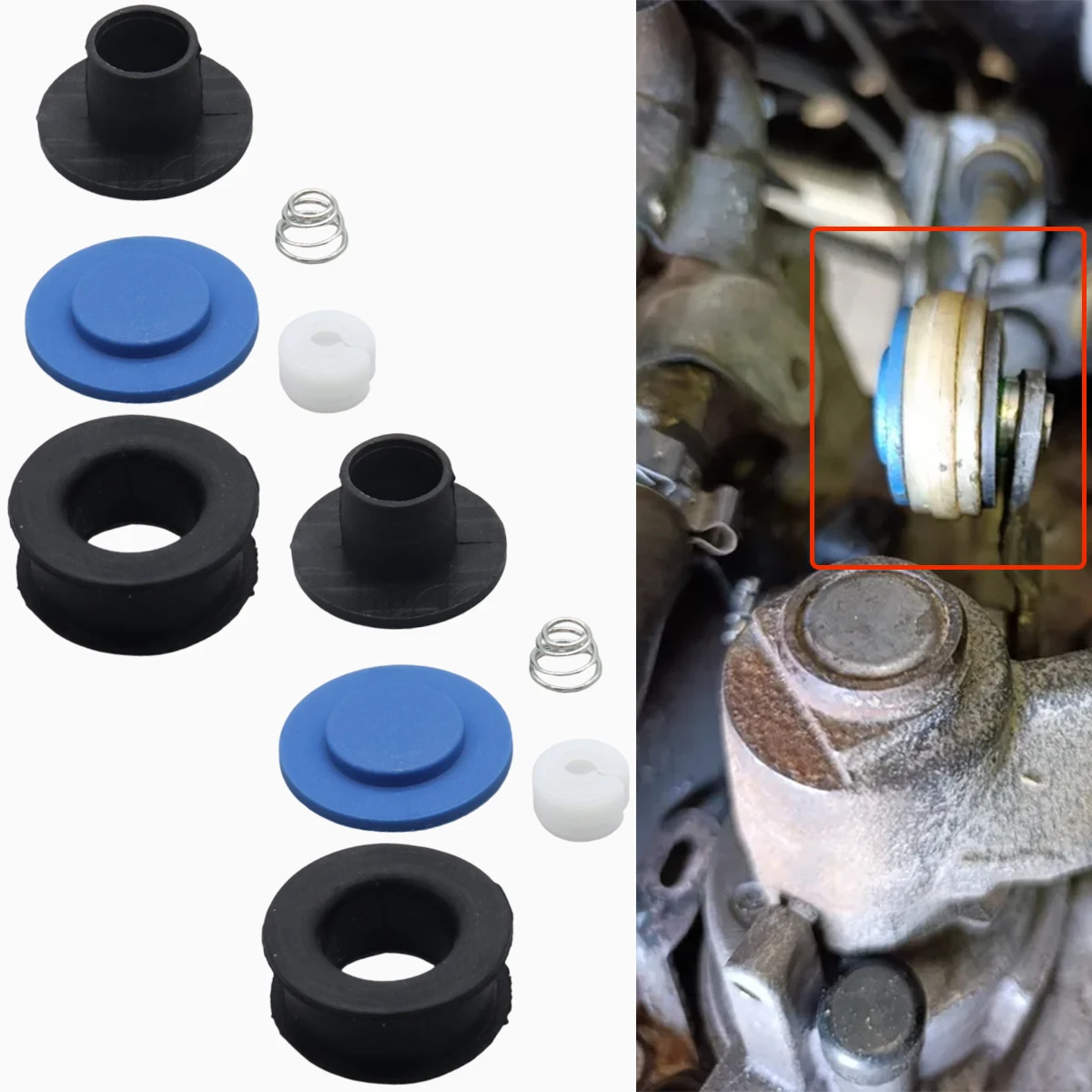 Juego de 2 piezas de reparación de buje de Cable de conexión de caja de cambios para Toyota Land Cruiser Prado (J120) 3,0 D-4D 2002-2009 piezas de engranaje de varilla final diésel