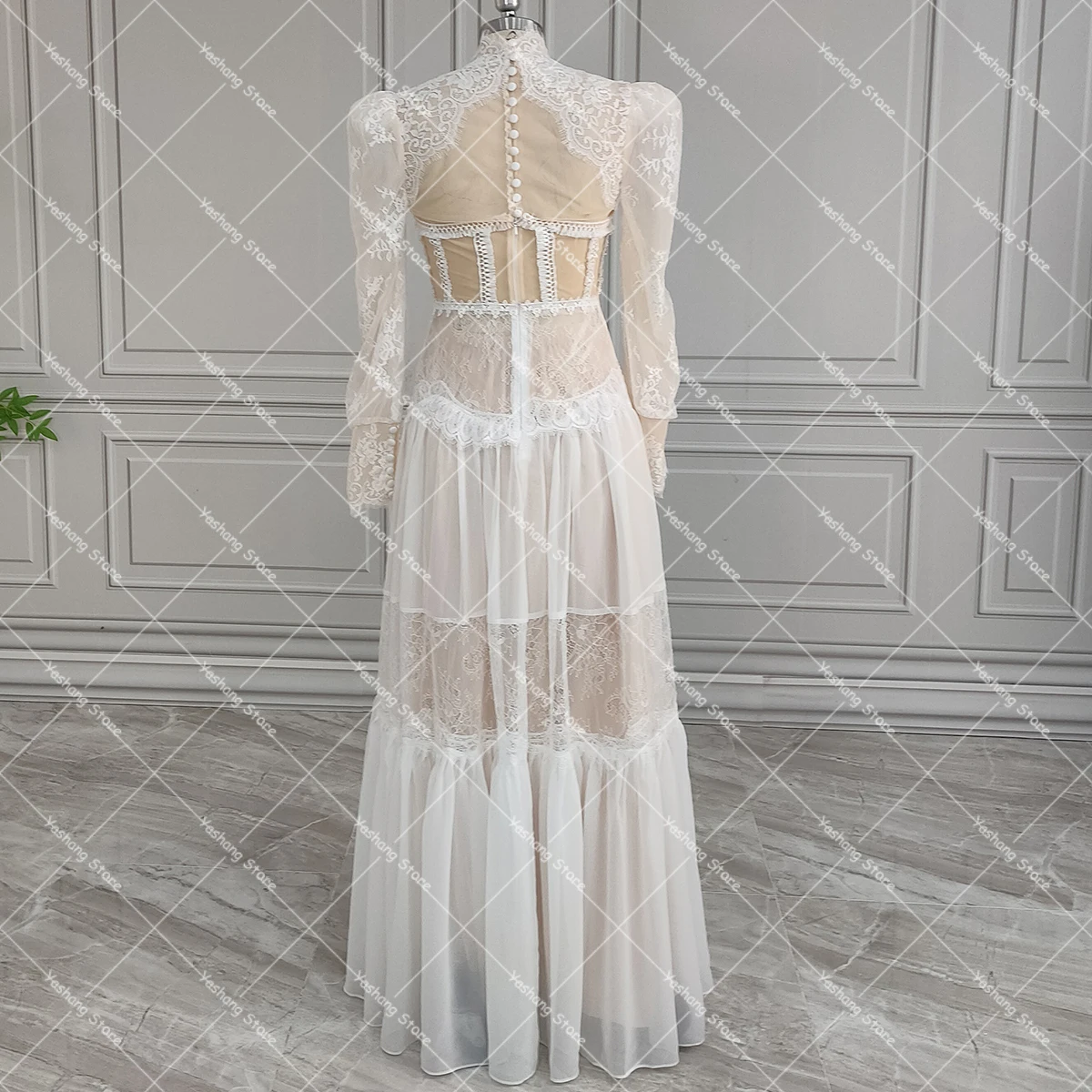 Robe de Mariée en Dentelle, Deux Pièces, Book ine Longueur, Découpe Boho, Poignées Amovibles, BEmbed o Manches sulf, en Mousseline de Soie, Personnalisée, Hip Hélicoptère, Patients, Quelle que soit