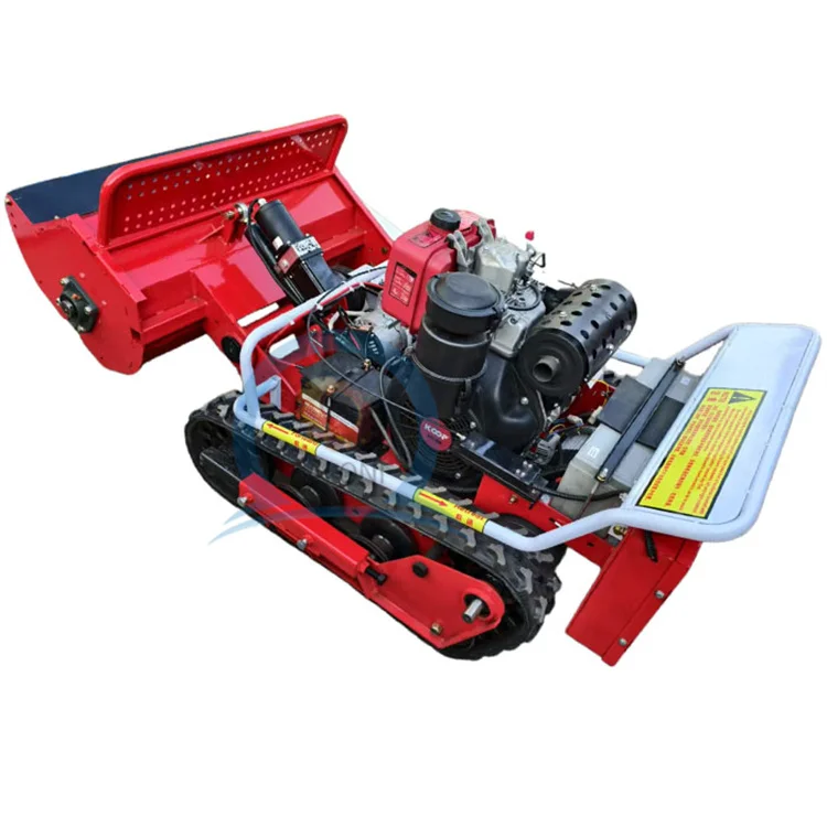 حار بيع محرك الديزل التحكم عن بعد آلة الزاحف متعددة الوظائف مع جزازة الغابات المهاد #1