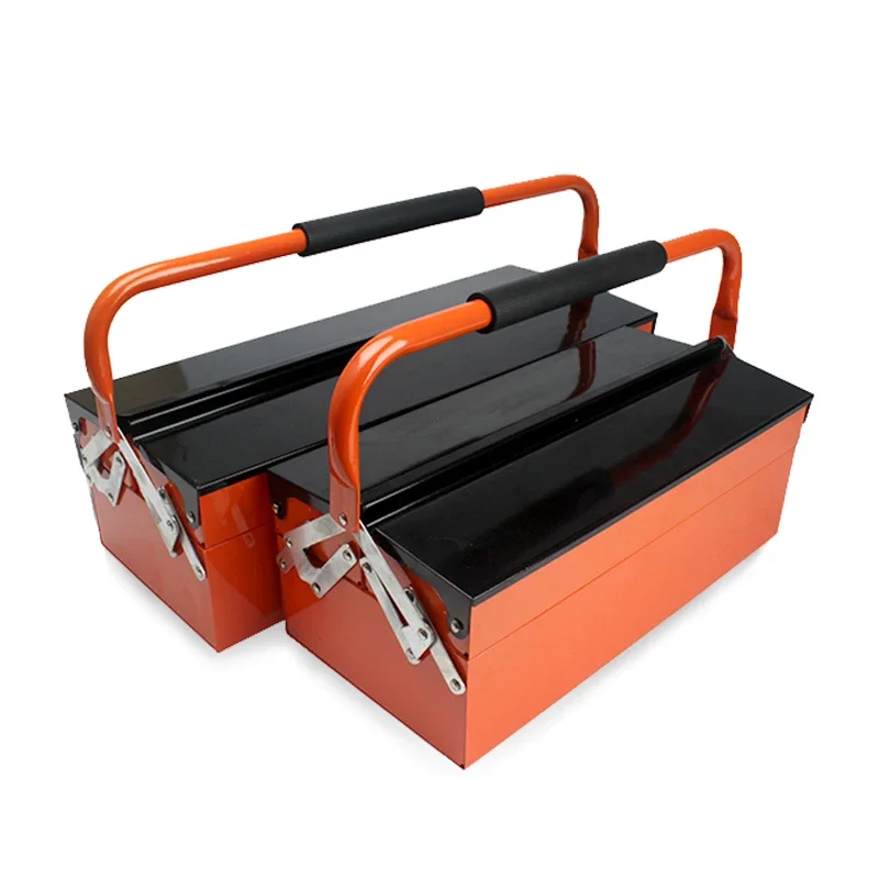 

Auto repair hand-held tin box folding storage box three-layer box factory