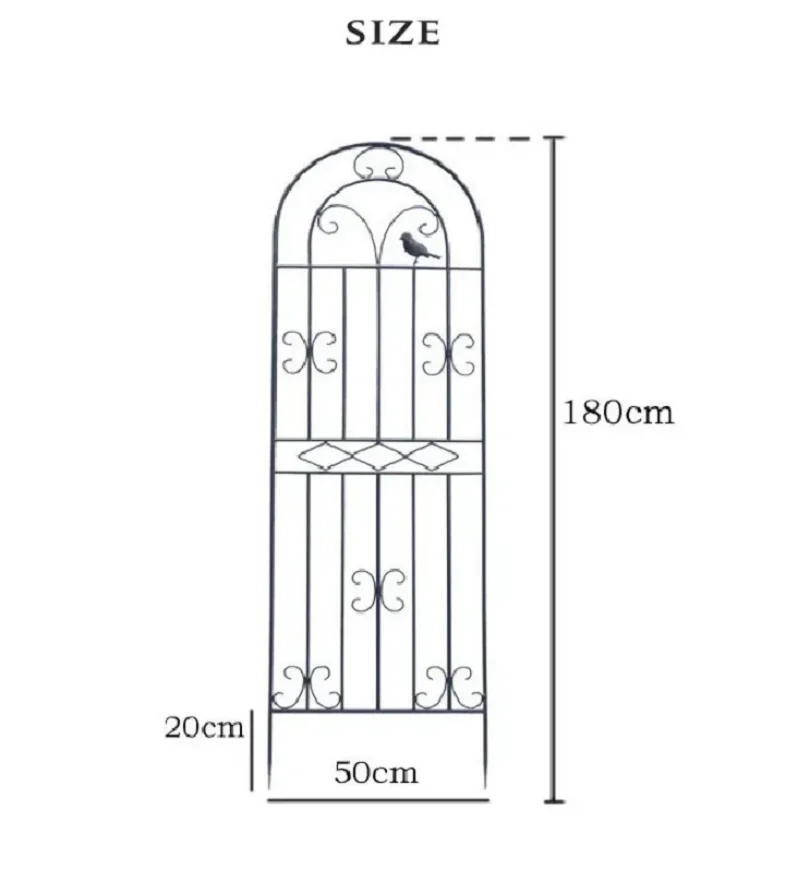 Cercas de jardim para plantas de escalada e pérgula de flores, treliça de plantas de metal, móveis de jardim, cerca ao ar livre de ferro de alta qualidade