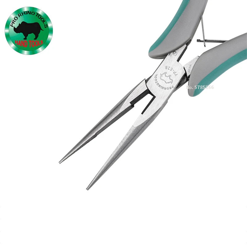 Japanese Rhino Brand YP-628 Sharp-Nose Pliers 6 Inch Fine Tip Long Mouth 150mm With Teeth Can Be Cut Sharp-Nose Pliers