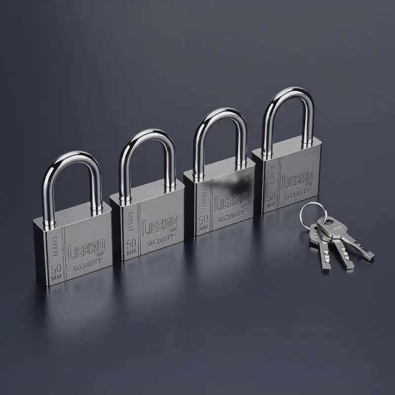 1 PCS High Security Stainless Steel Keyed Alike Padlocks Cut Resistant Shackle For Gates Lockers Warehouse gallery 5