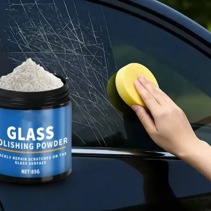 Water-Mixed Glass Polishing Powder for Manual Glass Care, Apply to Lightly Scratched Automotive Glass and Wipe with a Cloth H9EE