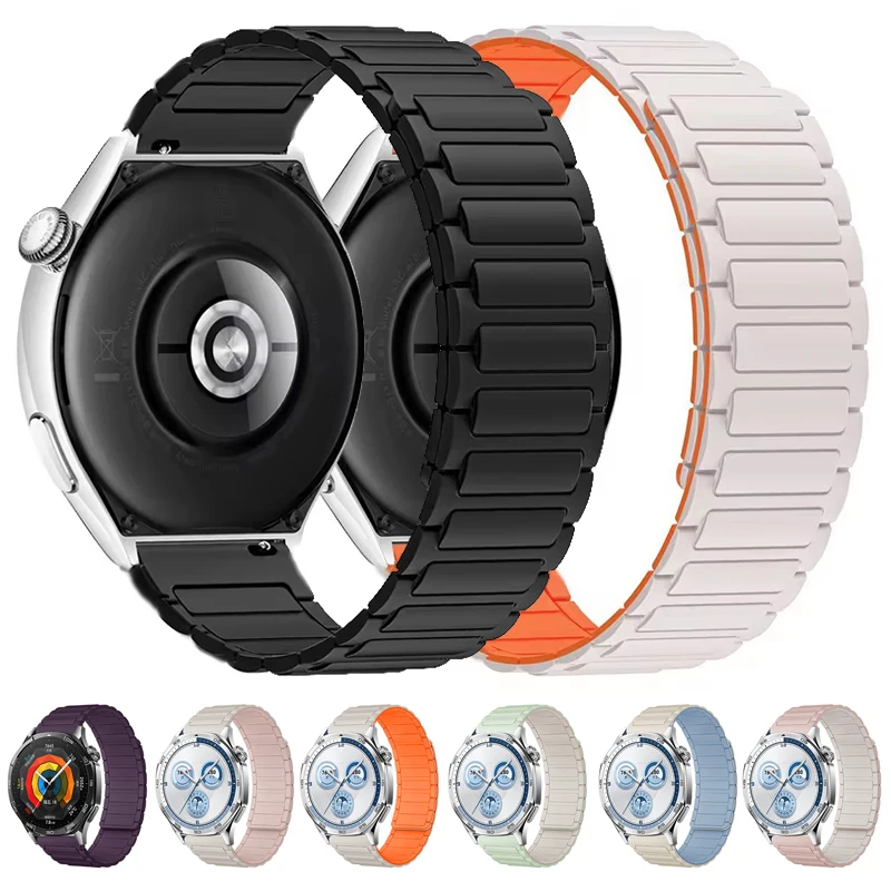 22 مللي متر الفرقة المغناطيسية لهواوي ساعة 4/3 برو GT4/3Pro 46 مللي متر في نهاية المطاف لينة سيليكون حلقة حزام ل Amazfit التوازن GTR 4/3/2 47 مللي متر #1