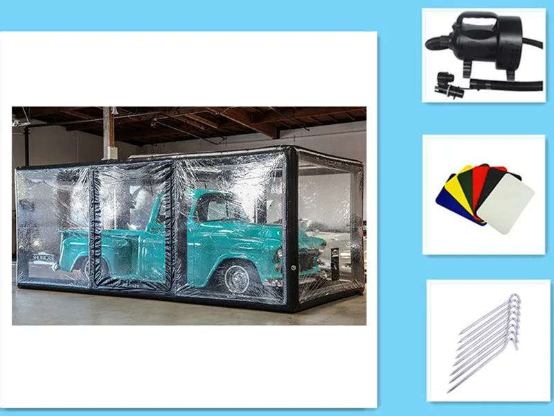 Passen Sie die Größe aufblasbare Zelte an. Staubdichte Autoabdeckung. Tragbares transparentes PVC-Zelt für den Verkauf