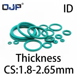 O-ring thickness 1.8/2.65mm CS fluororubber FKM sealing temperature resistant gasket rubber ring complete in specifications.-