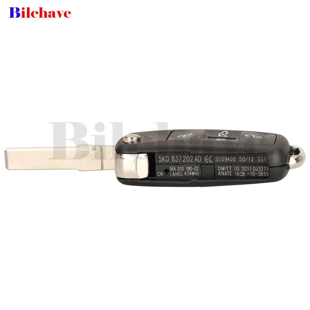 jingyuqin MQB48 Chip 433 MHz 7E0837202BK / 202K für Volkswagen VW Sharan Multivan Caravelle Transporter Caddy Fernbedienung Autoschlüsselanhänger – Detail 7